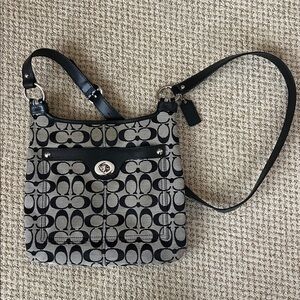 Vintage Coach Monogram Signature Collection Shoulder Bag - Black, Logo